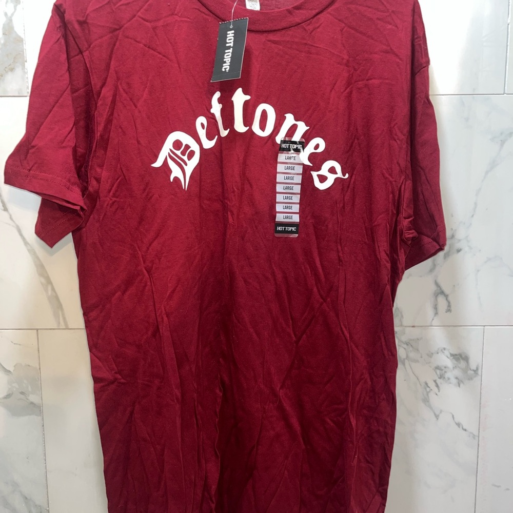 Hot Topic Red Short Sleeve Tees Casual Style